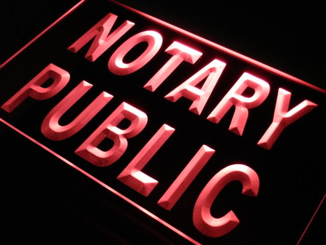 Notary Public Sevice Office Neon Light Sign